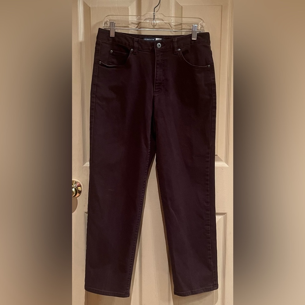 Women's Straight Leg Brown Jeans, Size 10 Petite